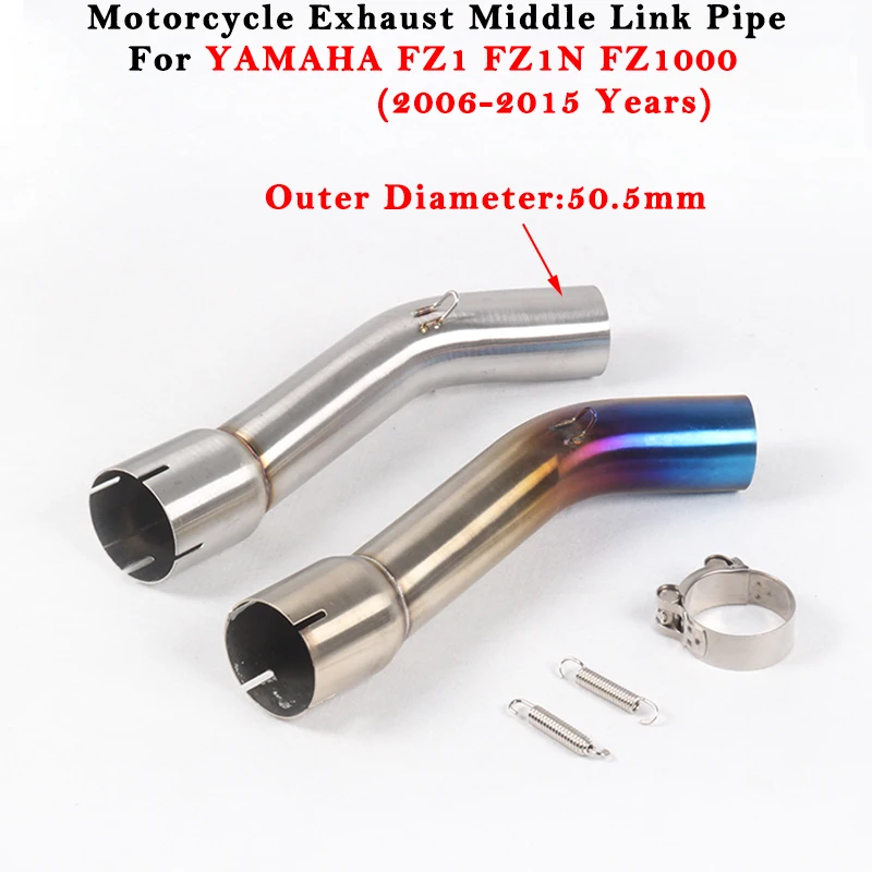 

Motorcycle Exhaust Moto Escape System Modified 51mm Muffler Middle Link Pipe Stainless For YAMAHA FZ1 FZ1N FZ1000 2006 - 2015