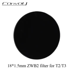 ZWB2 Filter for Convoy T2 T3 Flashlight, 18*1.5mm Filter Visible Light, Suitable for 365nm UV