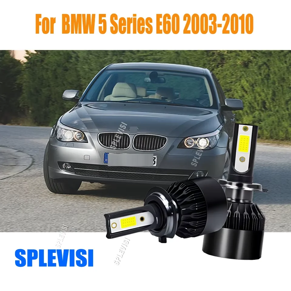 H7 LED White Headlights Lights  Advanced Active Cooling Technology For BMW 5 Series E60 2003 2004 2005 2006 2007 2008 2009 2010