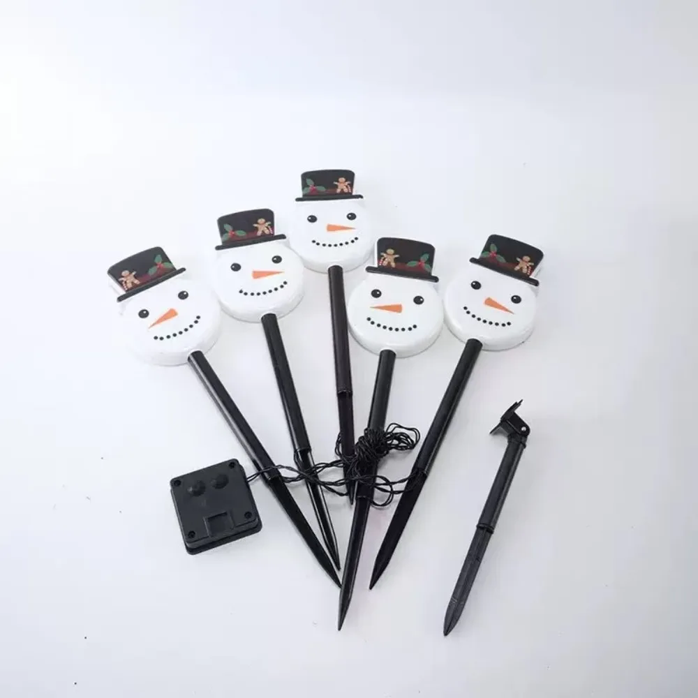 أضواء سلسلة عيد الميلاد بالطاقة الشمسية، أضواء LED مثبتة على الأرض، سانتا كلوز، رجل ثلج عيد الميلاد، ساحة، ضوء زينة للعطلات الخارجية #4