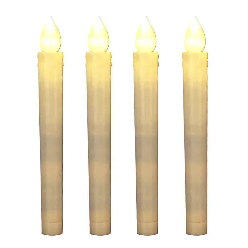 Luz electrónica Led con Control remoto, Material Abs sin llama, varilla larga alimentada para decoración del hogar, 5 uds.