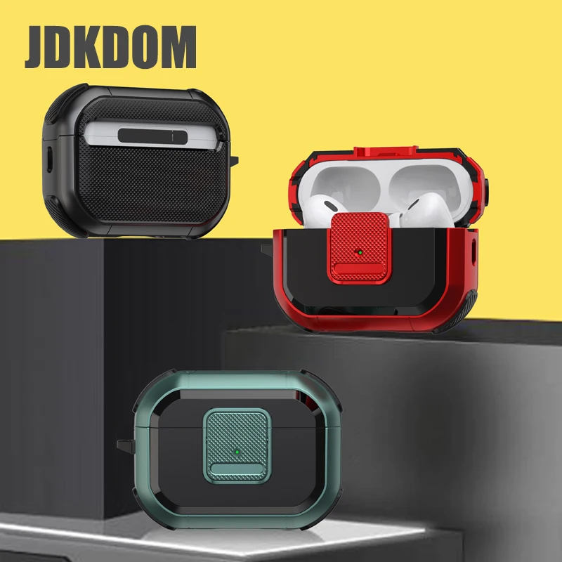JDKDOM مرونة التبديل قفل الصيد غطاء سماعة الاذن ل Airpods 1 2 3 للصدمات سماعة رأس مزودة بتقنية البلوتوث الحال بالنسبة Airpods Pro 2