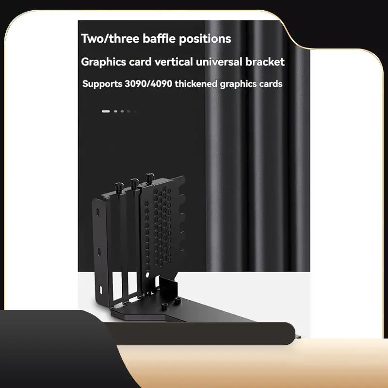 

Промышленный удлинитель кабеля PCIE X16 Держатель видеокарты PCIE4.0 Вертикальный кронштейн для видеокарты из алюминиевого сплава-T44C