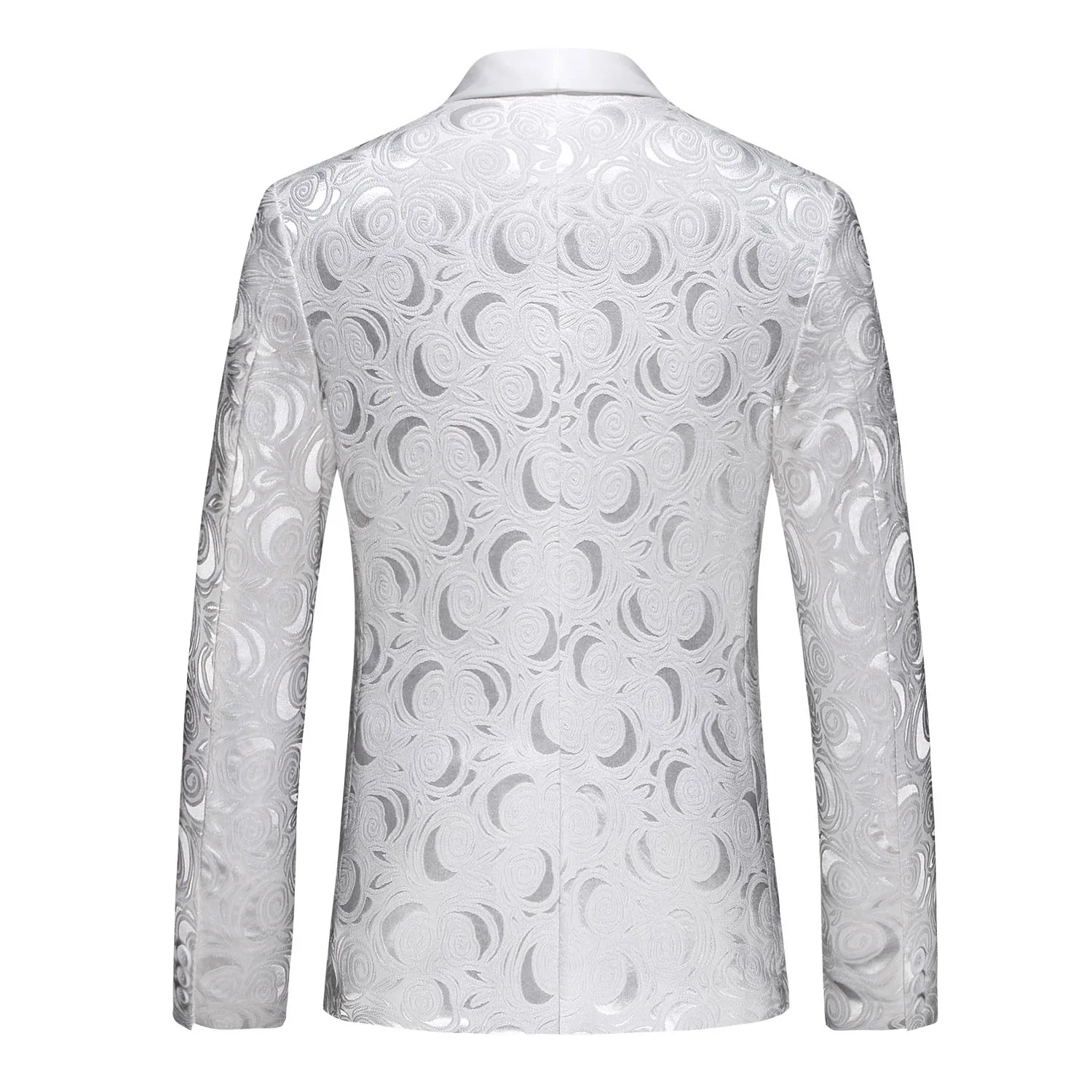 Europe and The United States New Men's Embossed Suit Men's Solid Color Business Leisure Wedding Dress Two-piece Suit.