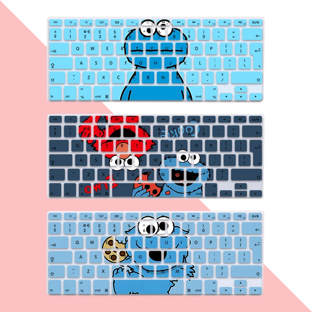 

S-Sesame S-Streets EU Layout Soft Silicone Keyboard Cover for Macbook pro A1278 A1286 Retina A1425 A1502 Air A1369 A1466