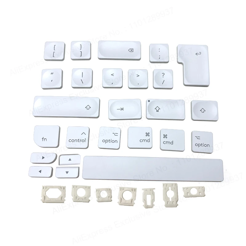 Replacement Keyboard Laptop KEY & Clips For Logitech Craft MX Keys Mini White Up down left right Fn ait  Cap Keycap And Hinge