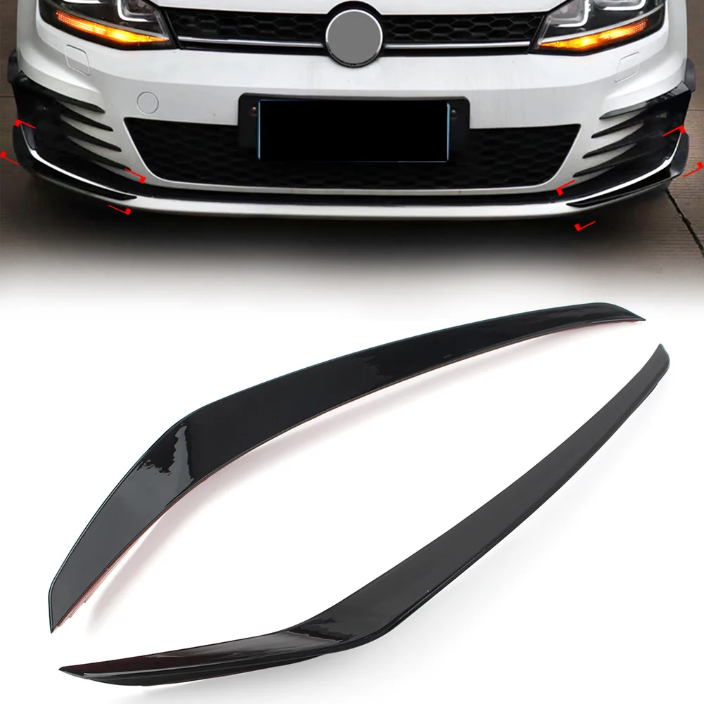 

2Pcs Glossy Black Car Front Bumper Side Air Vent Trim Decoration For VW Golf 7 GTI 2013 2014 2015 2016