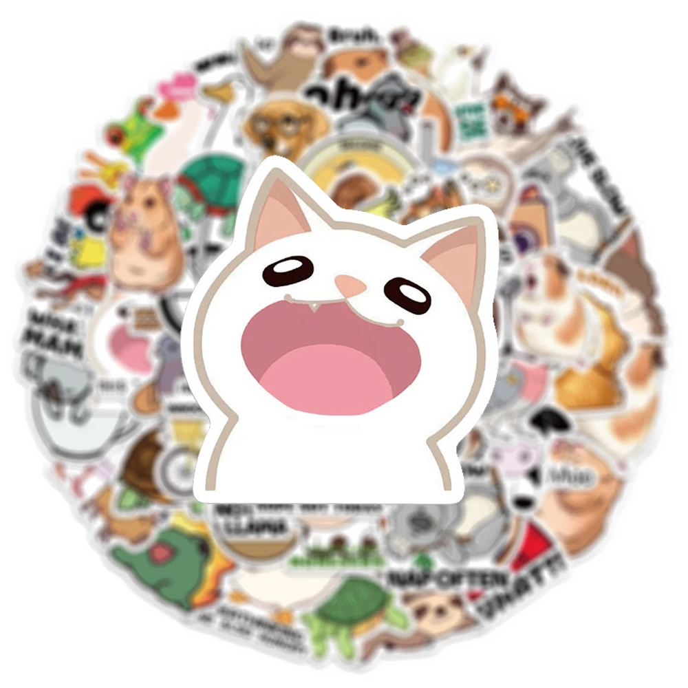 

10/30/50pcs Funny Animal Cartoon Stickers Decals DIY Notebook Skateboard Phone Guitar Car Cute Waterproof Graffiti Sticker Packs