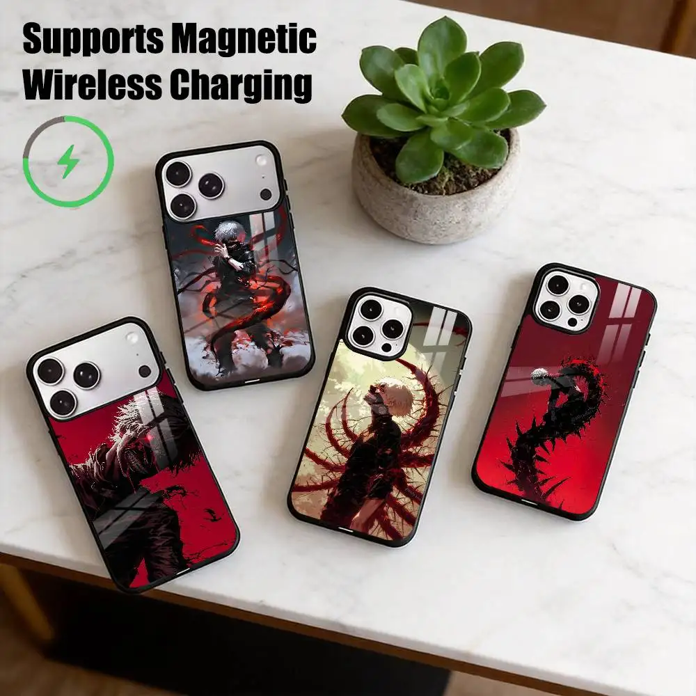 T-Tokyo Ghoul Kaneki  Phone Case For iPhone17,16,15,14,13,12,11 Plus,Pro Allows magnetic wireless charging Gift