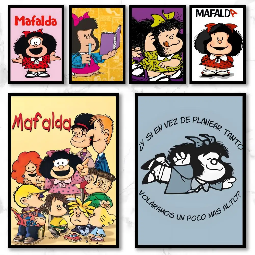 IP M-Mafalda Poster, Graffiti-Kunstposter, schicke Wanddekoration für Zuhause, Studio, Büro und Café