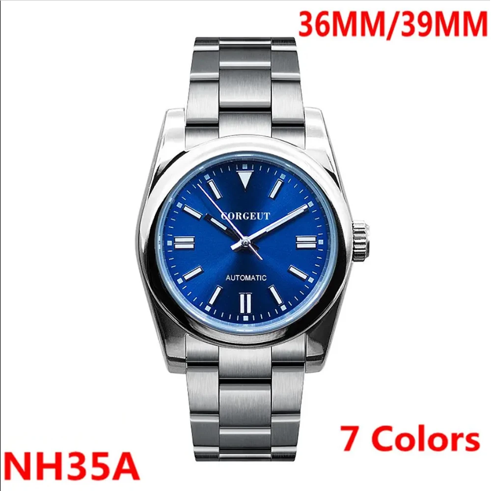 

36mm/39mm Men Corgeut NH35 Automatic Mechanical Wristwatches Sapphire Glass Luminous Clock 100M waterproof relogio masculino