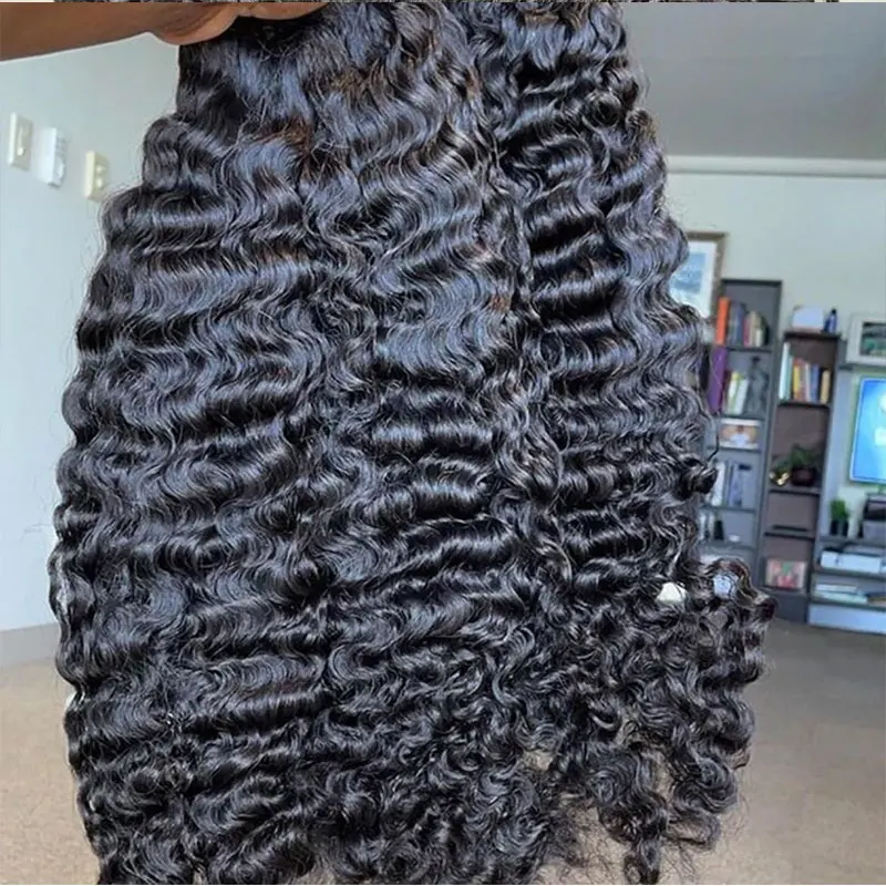 Paquetes de cabello humano birmano rizado 12A, pixie curls, 100% virgen, 1/3 piezas, para cabeza completa 6