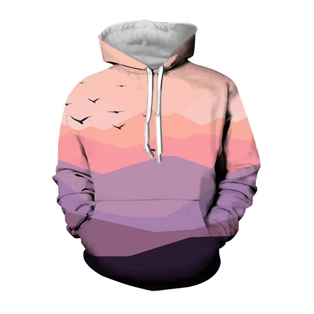 

Jumeast 3D Mountain Landscape Hoodies For Men Spring And Autumn Fashion Length Sleeve Baggy Oversized Hoodie Streetwear Pullover