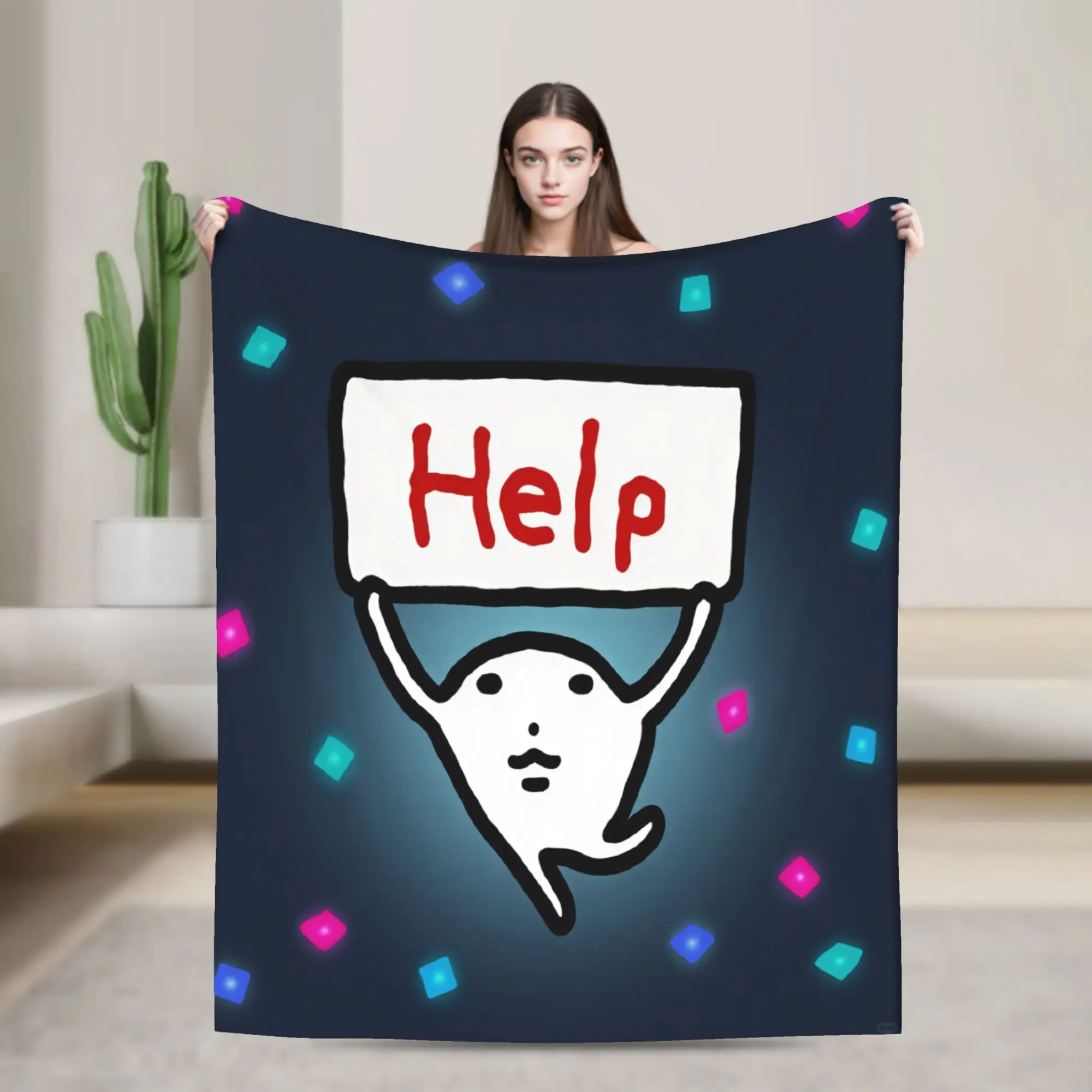 Cute P-Pumupuz Blanket Quality Super Soft  Bedding Throws Autumn Camping Living Room Pattern Bedspread