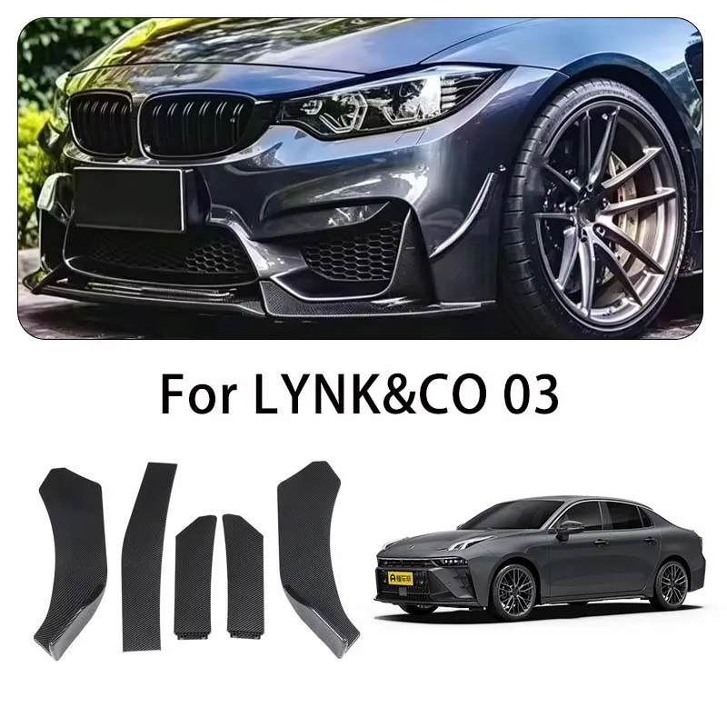 For LYNK&CO 03 body kits 5-Segment Adjustable Front Bumper Lip Splitter Body Kit