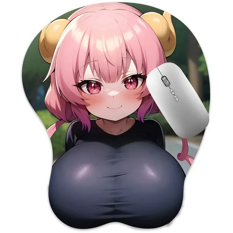 Lyou 2025 almohadilla 3D Ilulu Dragon Maid Oppai alfombrilla de ratón Anime Manga Boobpad pecho Gaming reposamuñecas ratón MatDIYyan Cosj ★ ★ ★   kk.