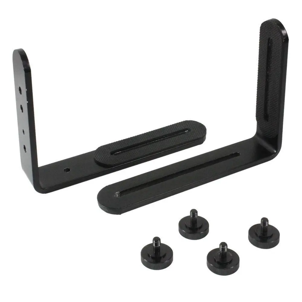 อลูมิเนียมอัลลอยด์กล้องแฟลชยึดขาตั้งกล้องสกรูรูปตัว L วงเล็บแสงแฟลชใช้งานง่ายทนทาน