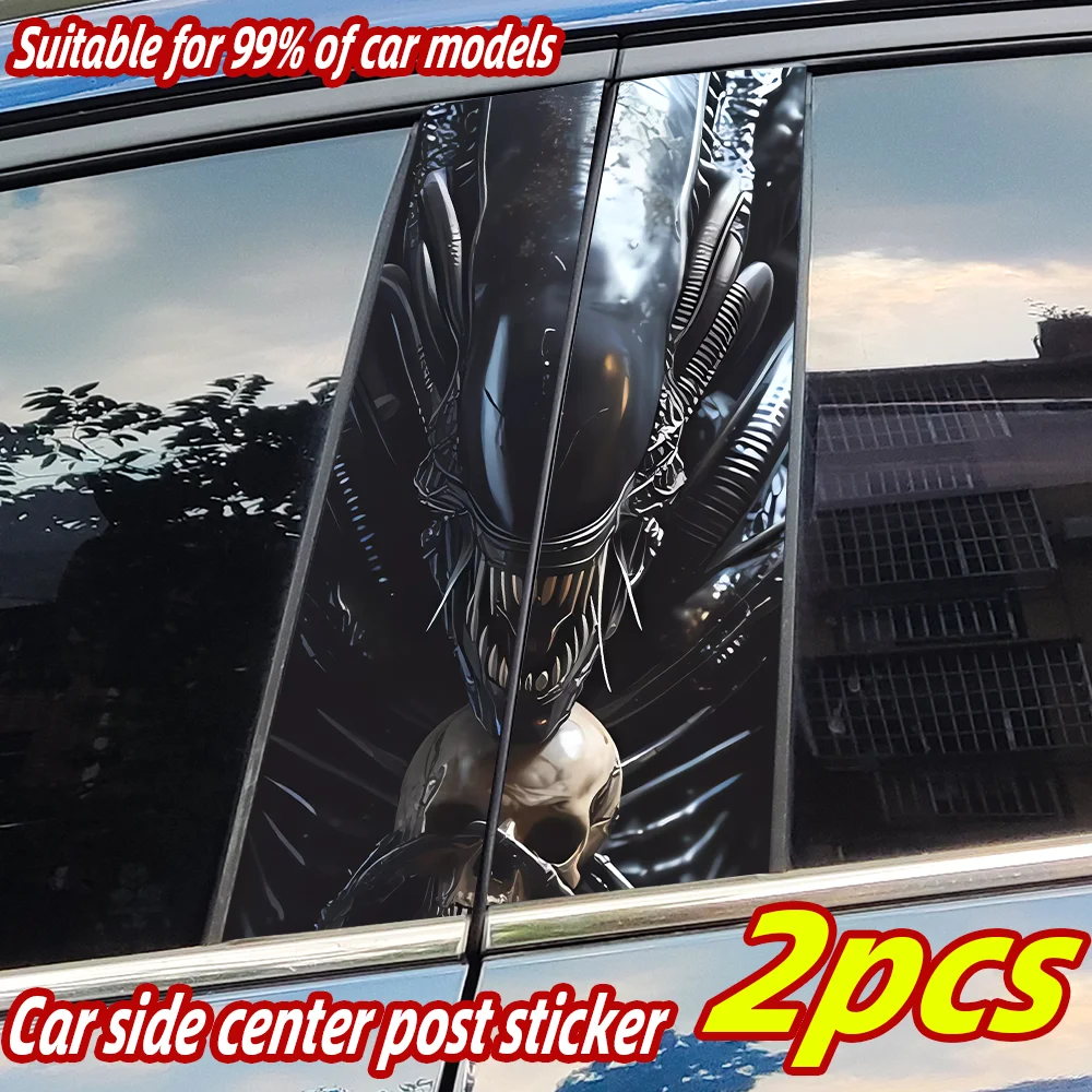 

Alien Car Stickers Auto B Pillar Waterproof Sunscreen Decoration Cover Scratches Car Doors Pillar Vinyl Decals Accessories