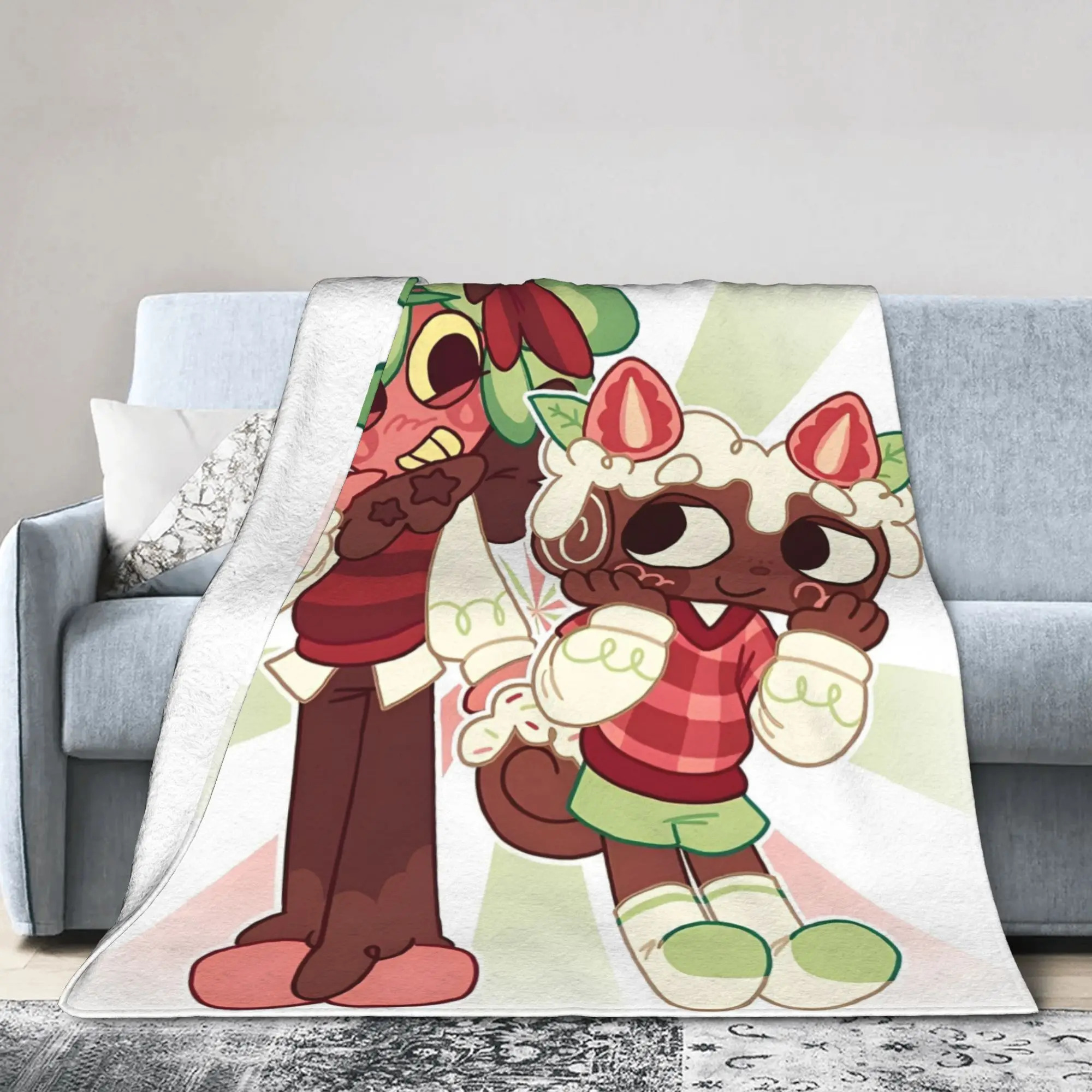 Dandy Sprouts Fleece Throw Blanket Catoon Blankets for Sofa Couch Soft Plush Thin Quilt