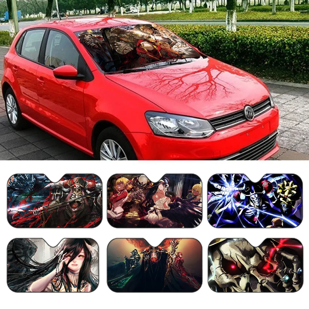 Literary Novel O-Overlord Car Window Sun Shade Windshield Anti-UV Protection Front Rear Windshield Block Cover Visor Accessories