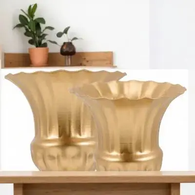 

2Pcs Exquisite Memorial Vase Iron Flower Pot Graveyard Container Stable Base Easy Install Perfect Funeral Decor