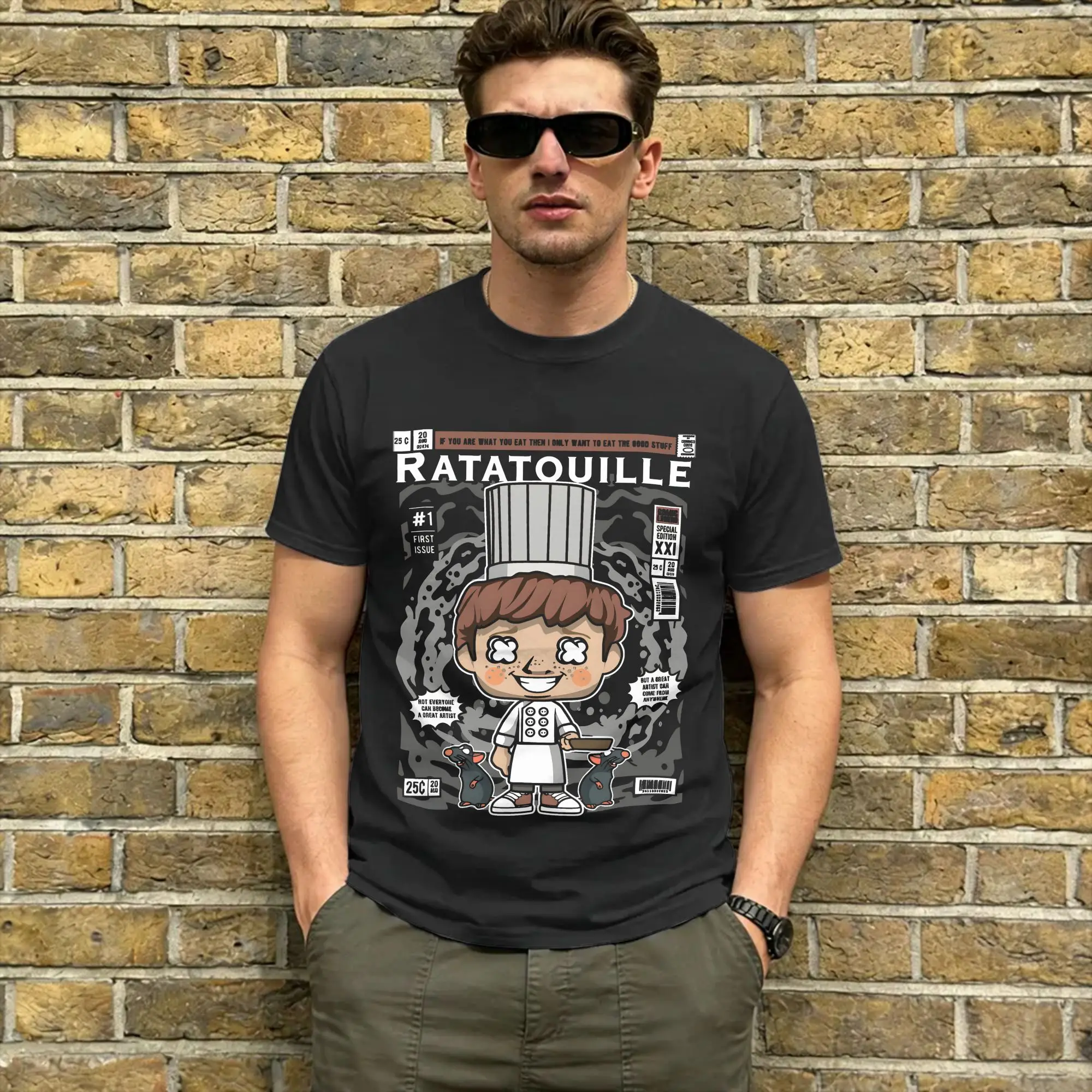 Ratatouilles T Shirt Men's  100% Cotton Casual T-Shirts O Neck  Tees Short Sleeve Tops Adult