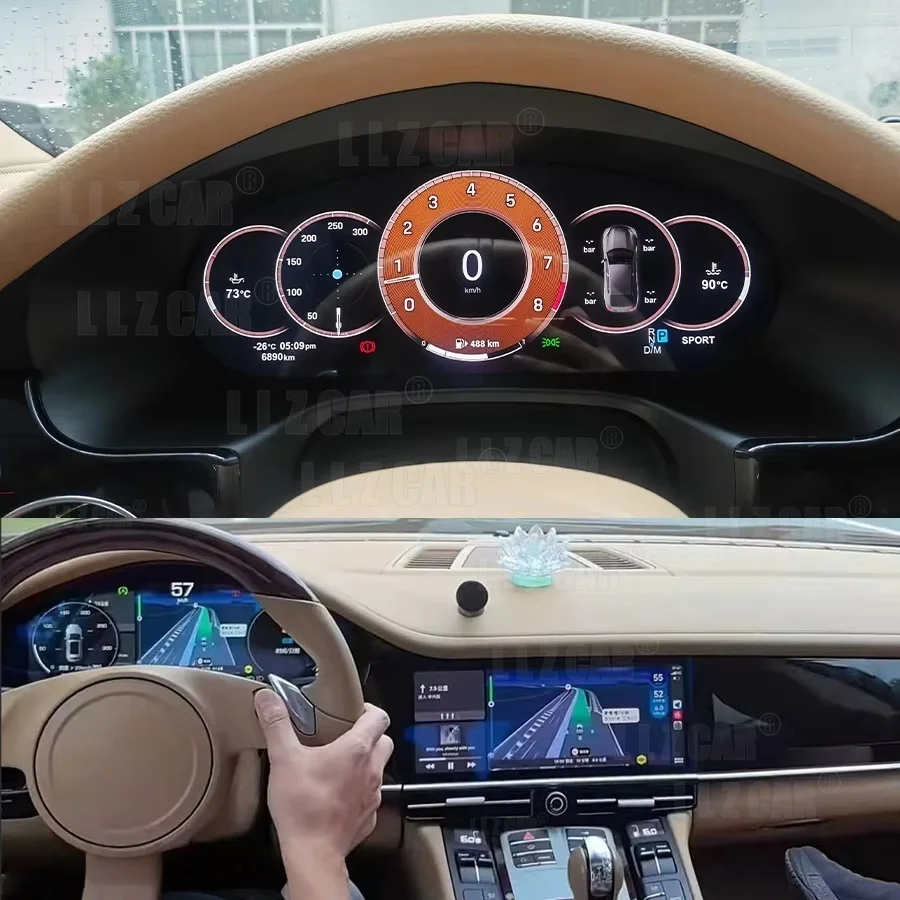 

Цифровой приборный комплект для Porsche Panamera 2010-2016, спидометр, приборная панель, HD-экран 12,3 дюйма