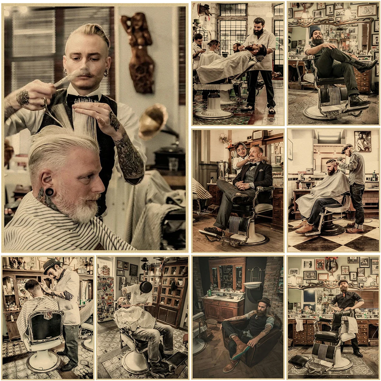 Letreros de hojalata de Metal para casa de barbero, placa decorativa de pared de corte de pelo, póster Vintage, pintura de hierro para hombre, cueva, hogar, cafetería, jardín, Club, Bar