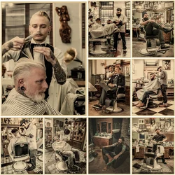 Barber House Metal Tin Signs Haircut Wall Decoration Plaque Vintage Poster Iron Painting for Man Cave Home Cafe Garden Club Bar