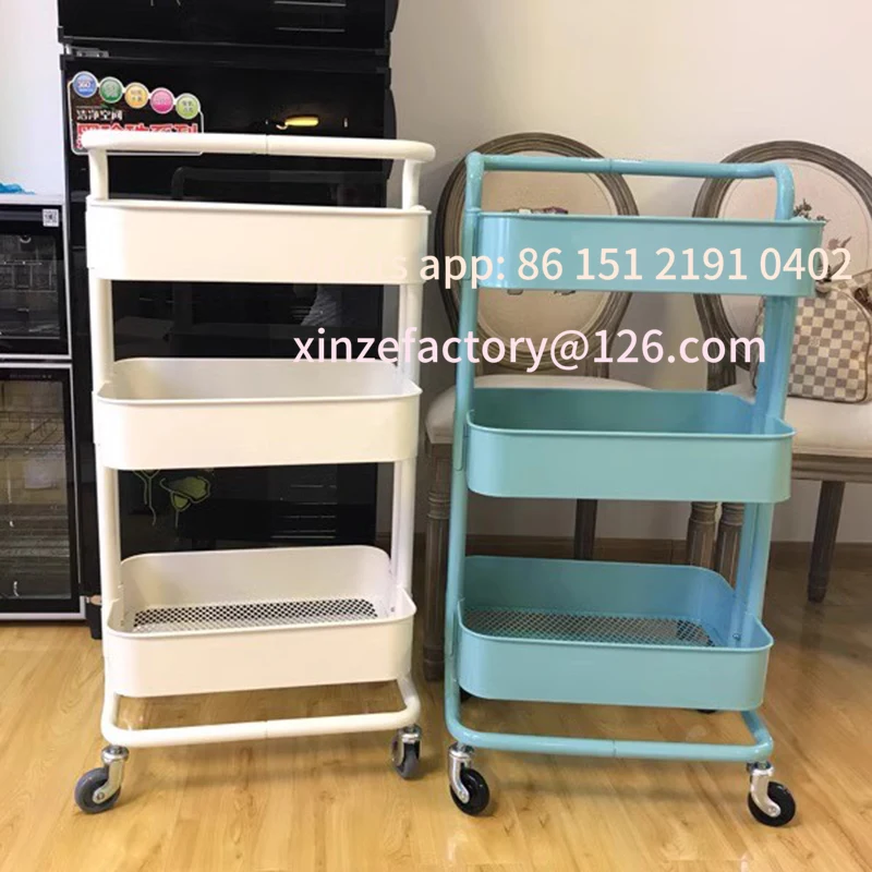 

Customizable Cosmetic Wheels Cleaning Tool Beauty Stainless Steel Trolley Drinks Cart Salon Medical