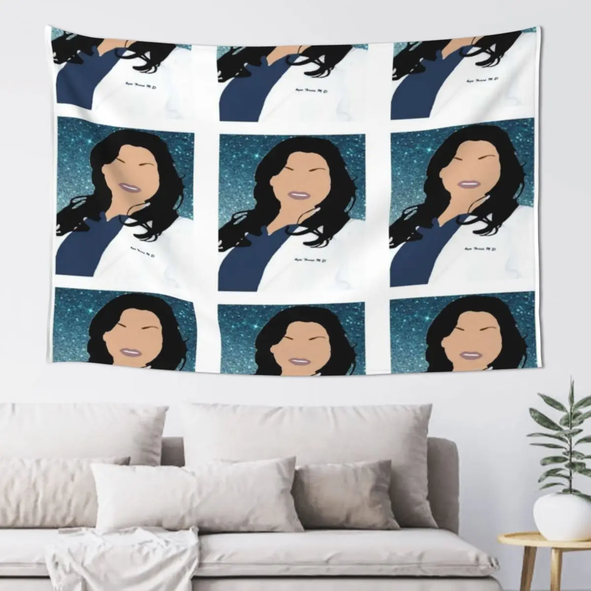 Callie Torres Blue Sparkle Tapestry Bedroom Organization And Decoration Cute Room Decor Wall Art Home Supplies Tapestry