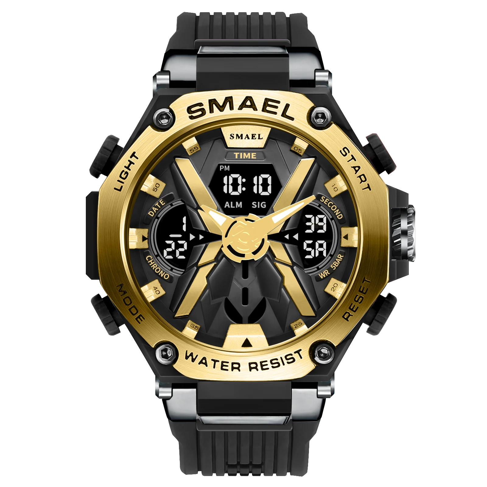 2024 SMAEL Noble Candy Color Dual Display Movement X Dial Shockproof Waterproof Men Digital Watch Creativity