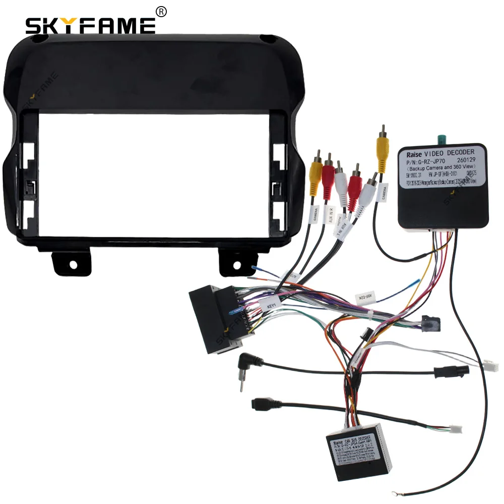 SKYFAME 12.3 Inch Car Frame Fascia Adapter Canbus Box Decoder Android Radio Dash Fitting Panel Kit For Jeep Wrangler