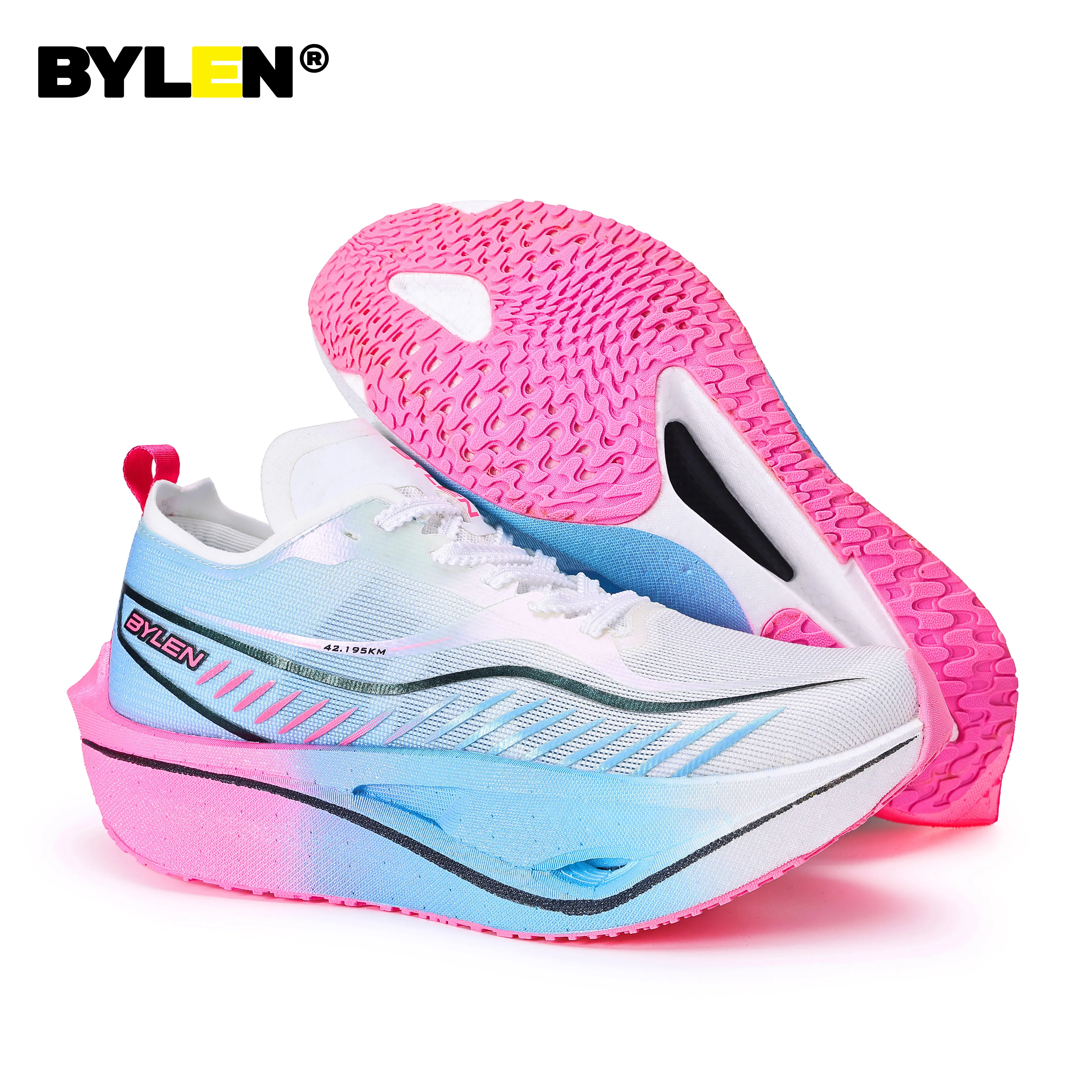 BYLEN Speed 3.0 Men Running Shoes Full Palm Carbon Plate Racing Marathon Professional Cushioning Anti-slip Male Sneaker