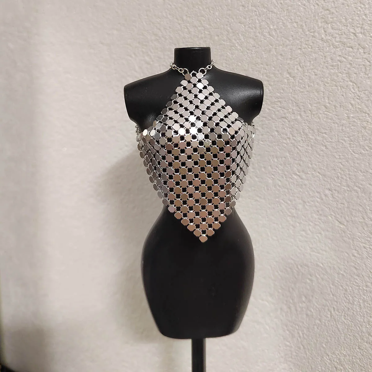 1/6 Supermodel Doll Clothes Accessories Original Design Metal Corset Sequin Vest For 30cm Doll Daily Spice Girls Dress Up