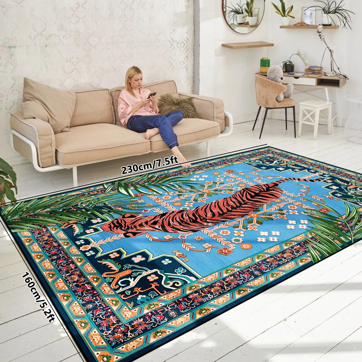 Carpet in The Living Room Rug Bedroom Decoration Soft Large Area Rugs Non-slip Machine Washable Floor Mat Ковер
