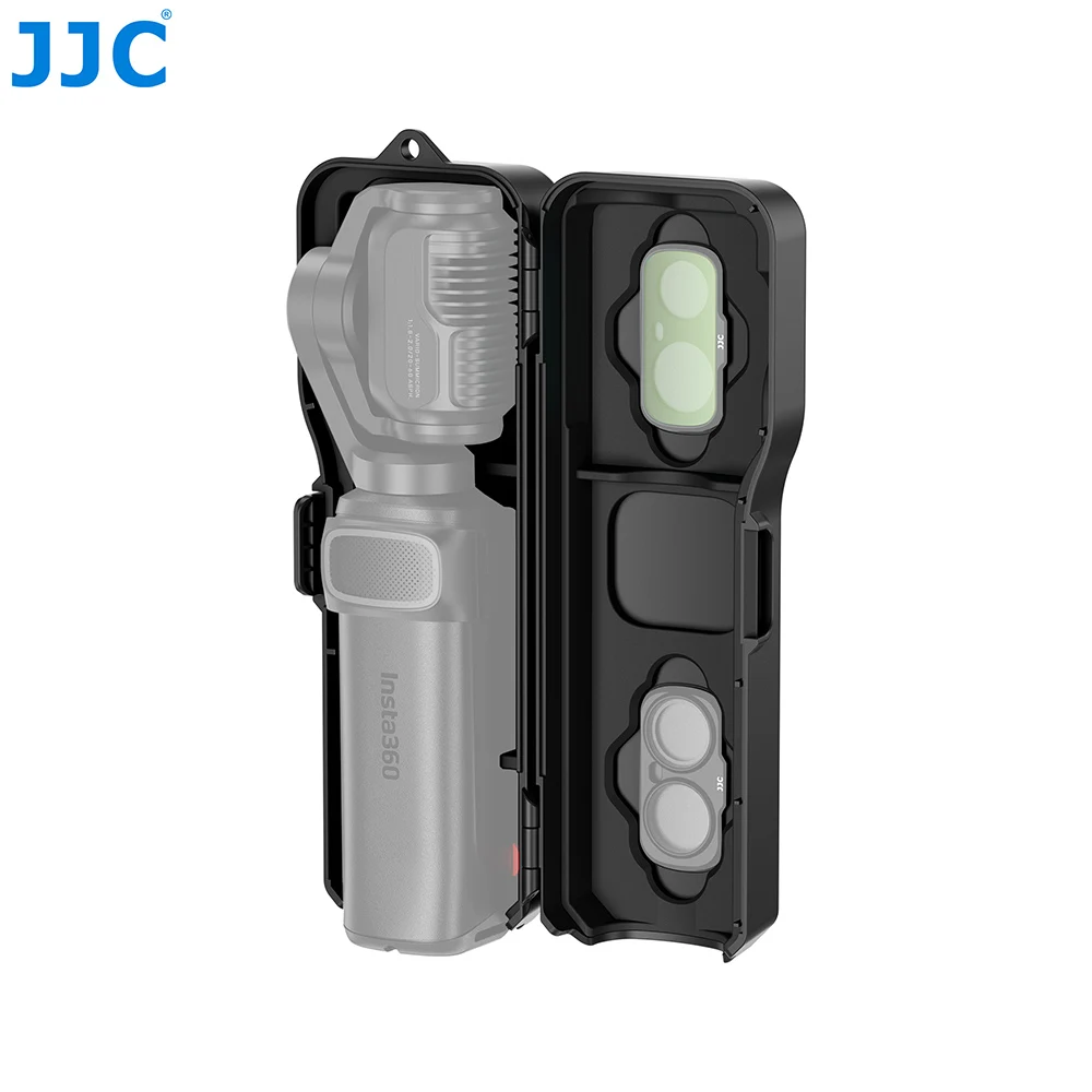 JJC Schutzhülle für Insta360 Luna Ultra Pan Tilt Kamera, Fassungsvermögen für 1 Weitwinkelobjektiv, 3 Filter, 2 Micro-SD-Karten, ABS-Gehäuse