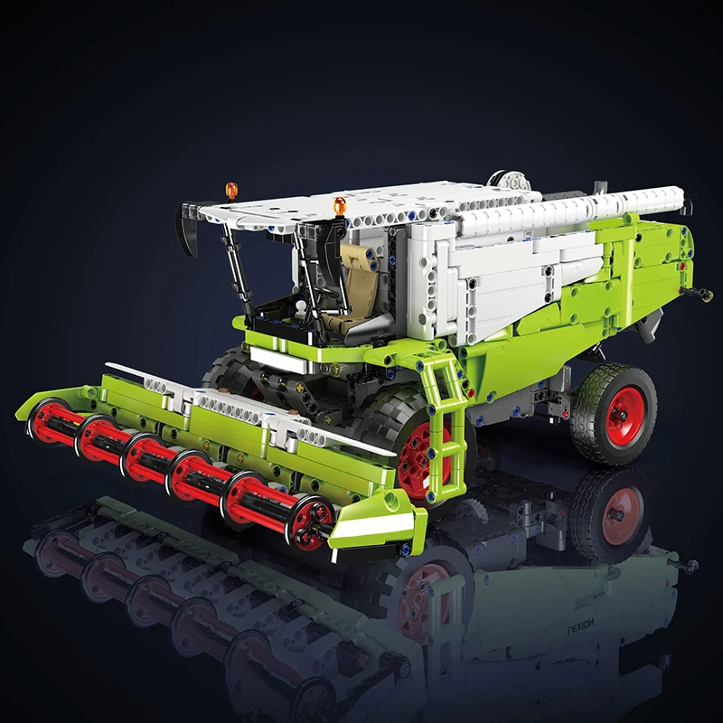 Forma król 17014 zabawki-ciężarówki techniczna APP & RC sterowanie kombajn do montażu i budowa bloku dla dzieci prezent na Boże Narodzenie