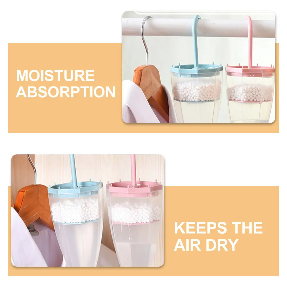 

2Pcs Humidity Absorber Box Umbrella Style Moisture Removing for Closet Bathroom Kitchen Reusable Dehumidifier Compact Space