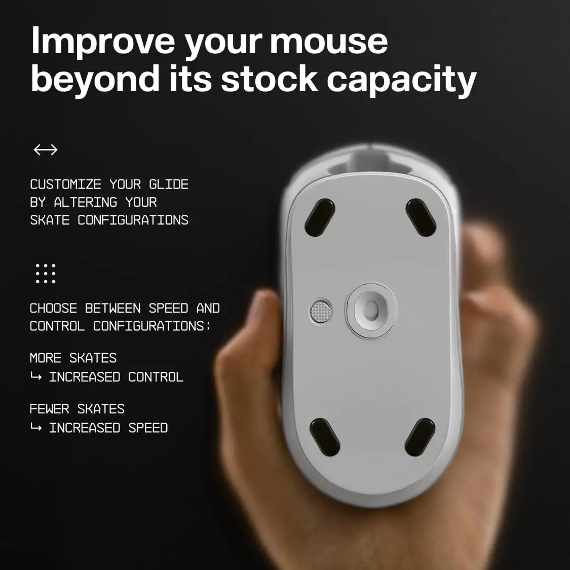 

Ultra Smooth PTFE Gaming Mouse Skates, Universal Pill Type Glide Feet Easy Installation Black 18x9mm for Cloth Glass Mouse Pad