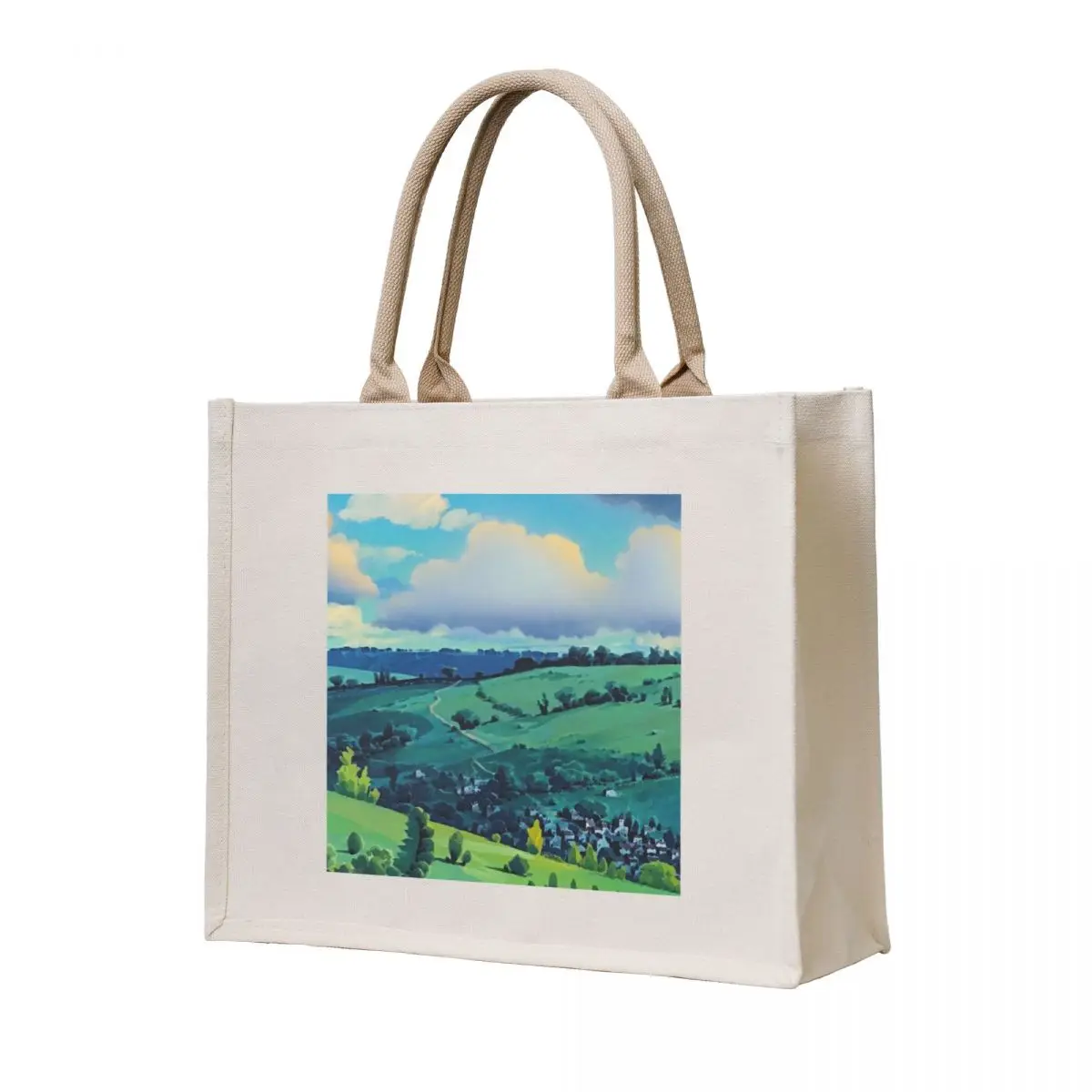 

Anime Movie Scenery Tote Bag tote bag men custom fabric bag reusable shopping bags tote men's
