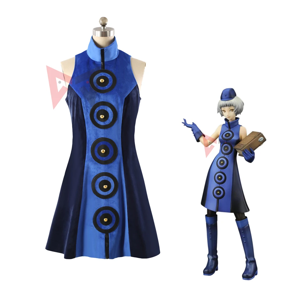 

New Anime Persona 3 Reload P3 Cosplay Costume Dress Blue Set For Game Party Custom Made