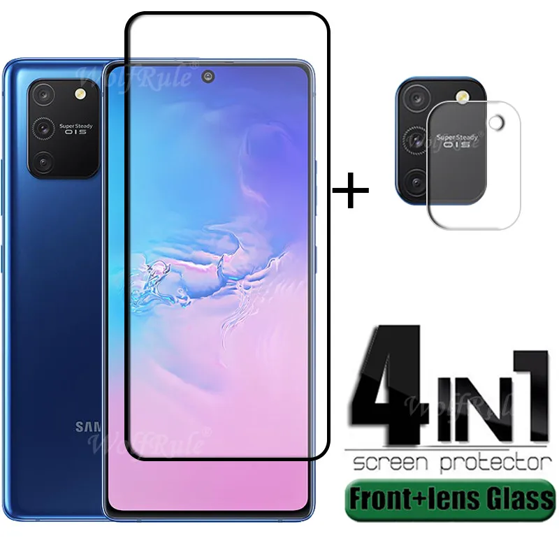 4-in-1 For Samsung Galaxy S10 Lite Glass For Samsung S10 Lite Tempered Glass Full Cover HD Film For Samsung S10 Lite Lens Glass