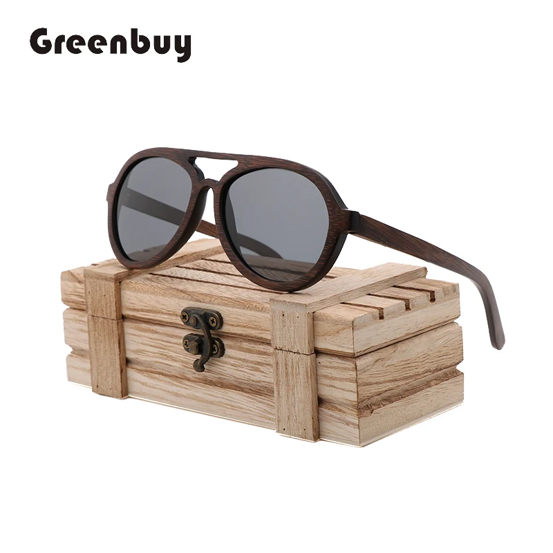 

Handmade 100% Bamboo Men's Sunglasses UV 400 Protection Sun Glasses Men Gafas Oculos De Sol Madera Brand Designer