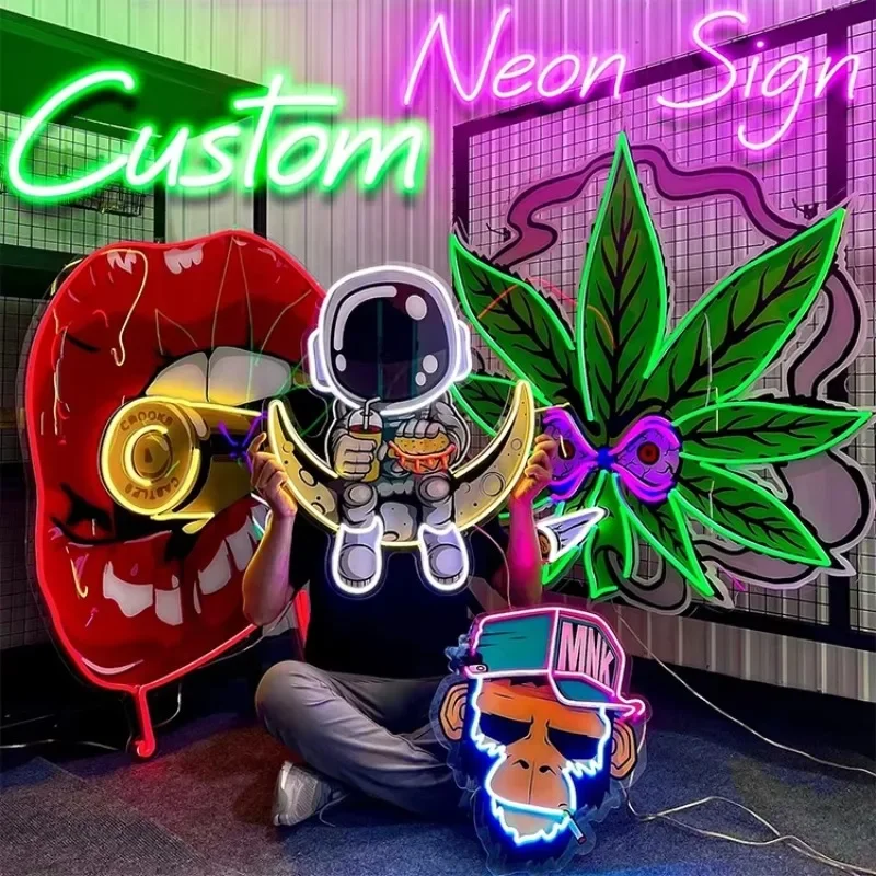 3D UV Printing Neon Signs Light Emitting Diode Neon Flexible Glass Tube for Business Advertising Art Home Decor