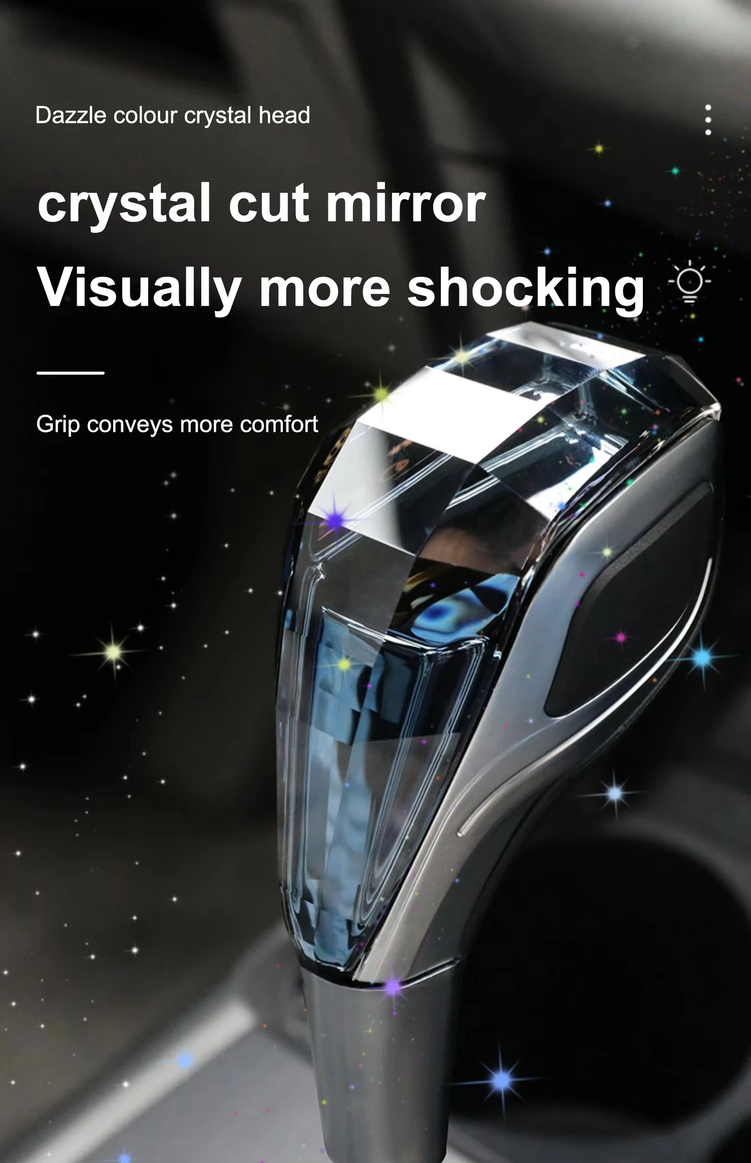 

Crystal Gear Shift Knob for Chevrolet for Toyota for Opel for Hyundai for KIA for Honda Car Universal Gear Head with LED Light