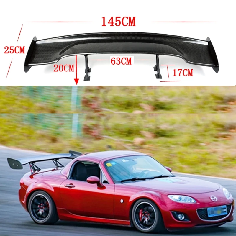 For MX5 NA NC Miata ND RX8 ABS Plastic Material Unpainted Color Rear Roof GT Spoiler Wing Trunk Lip Boot Cover