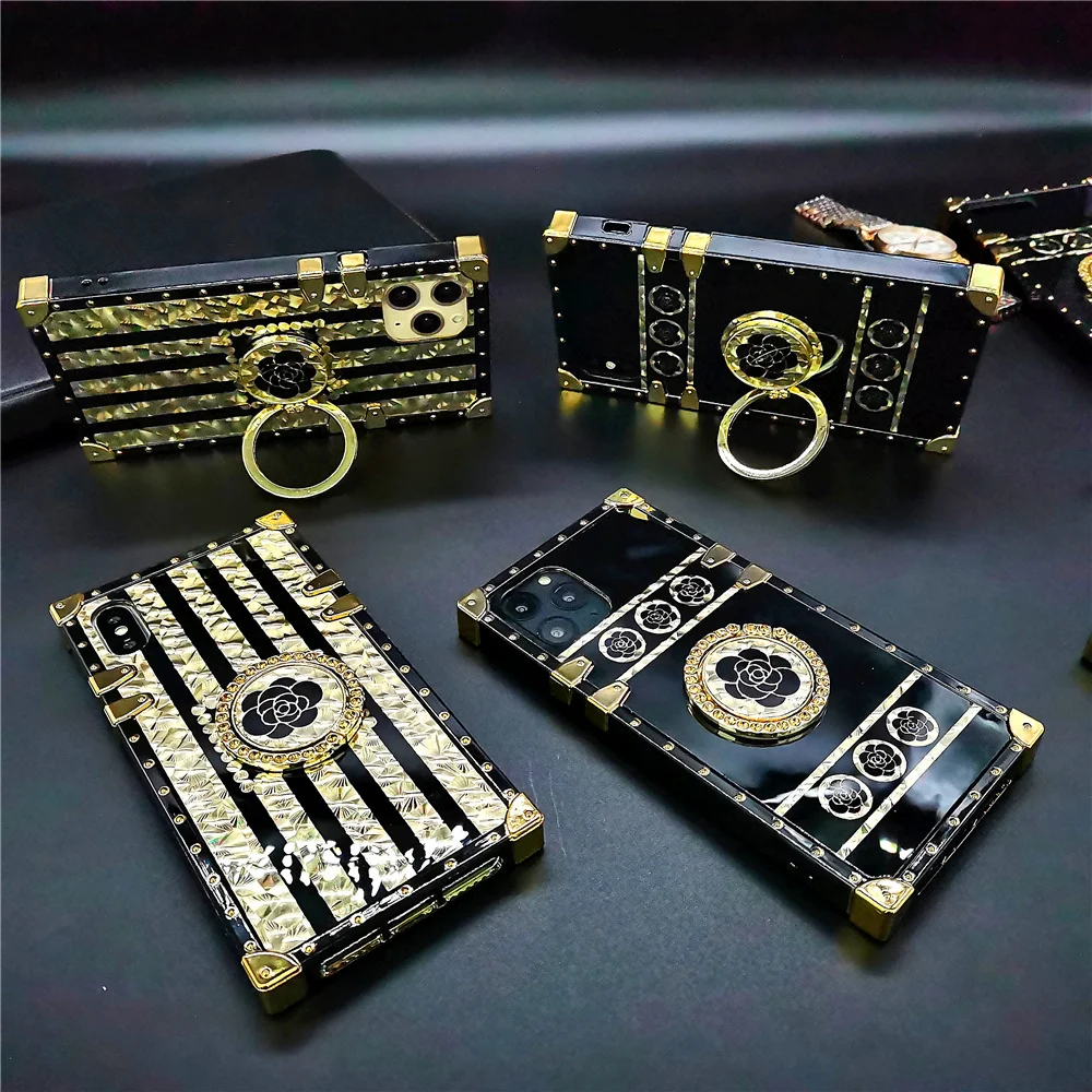 

Luxury Glitter Retro Shockproof Cover Gold Rose Flower Phone Case for iPhone 17 pro Max 17 Air 15 16 pro Max 11 12 13 14 plus