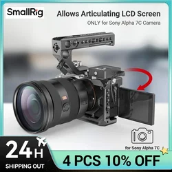 SmallRig DSLR a7c klatka operatorska do sony a7c Cage rig z zimnym butem 1/4 ''Arri Hole do mikrofonu ledowe światło wypełniające rozszerzenie 3081