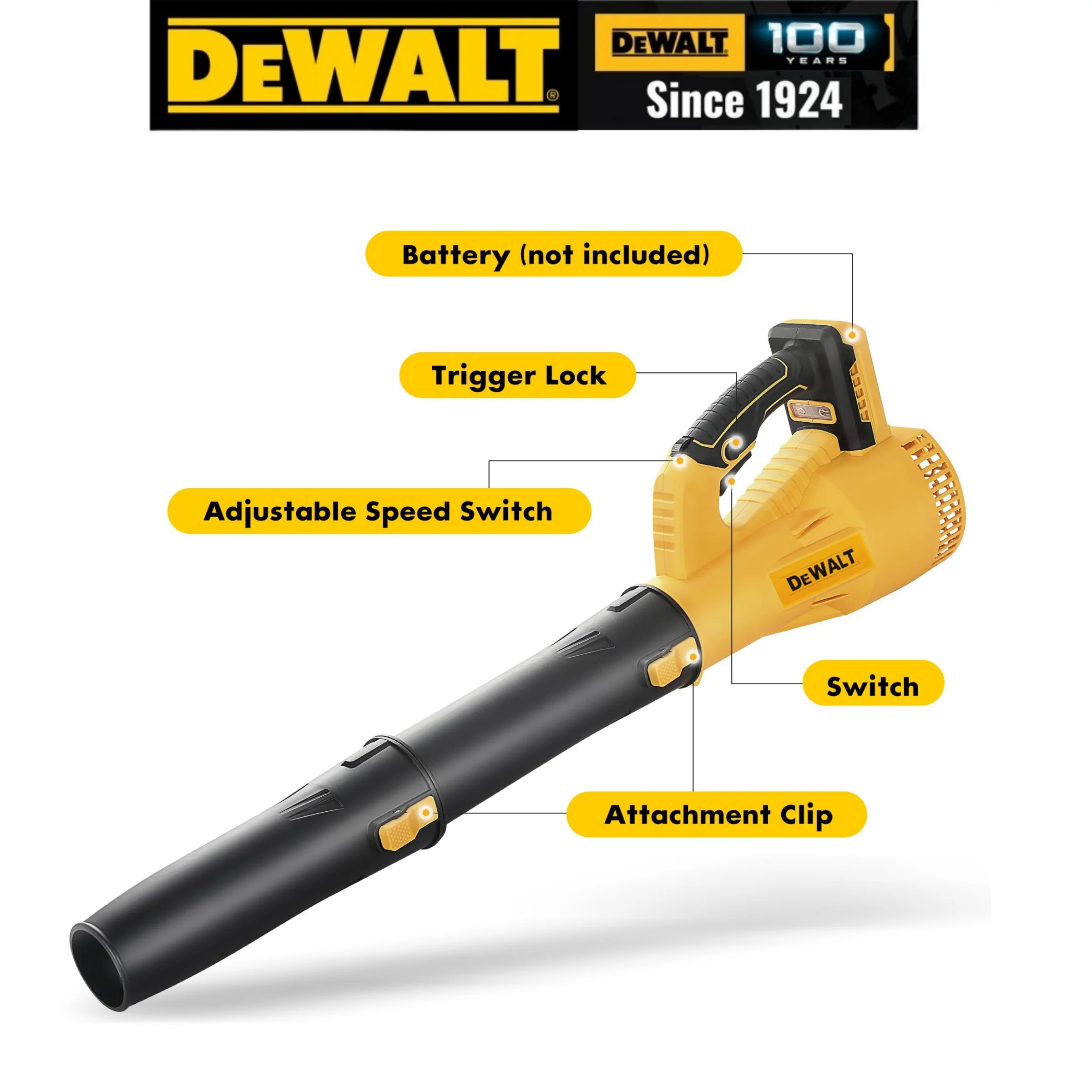 Dewalt 18V/20V Batterie Schnurlose Leistungsstarke Laubbläser Turbine Culvert Handgebläse Terrasse Home Power Tool